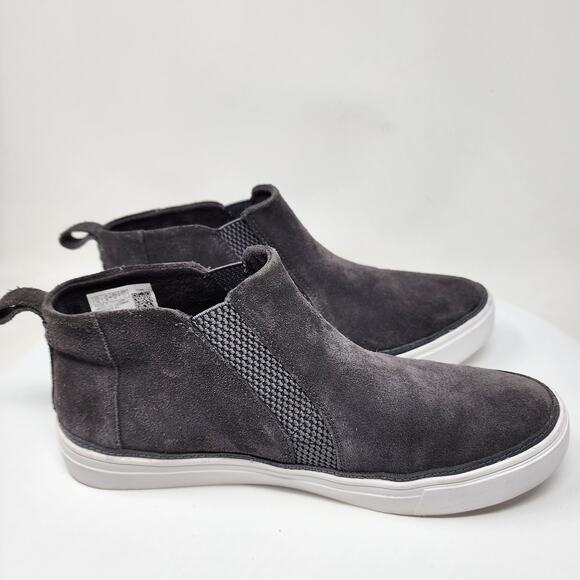 TOMS Bryce Chukka Sneaker Women 10 Grey Suede High Top Pull On Shoes 10017452 - Picture 8 of 11